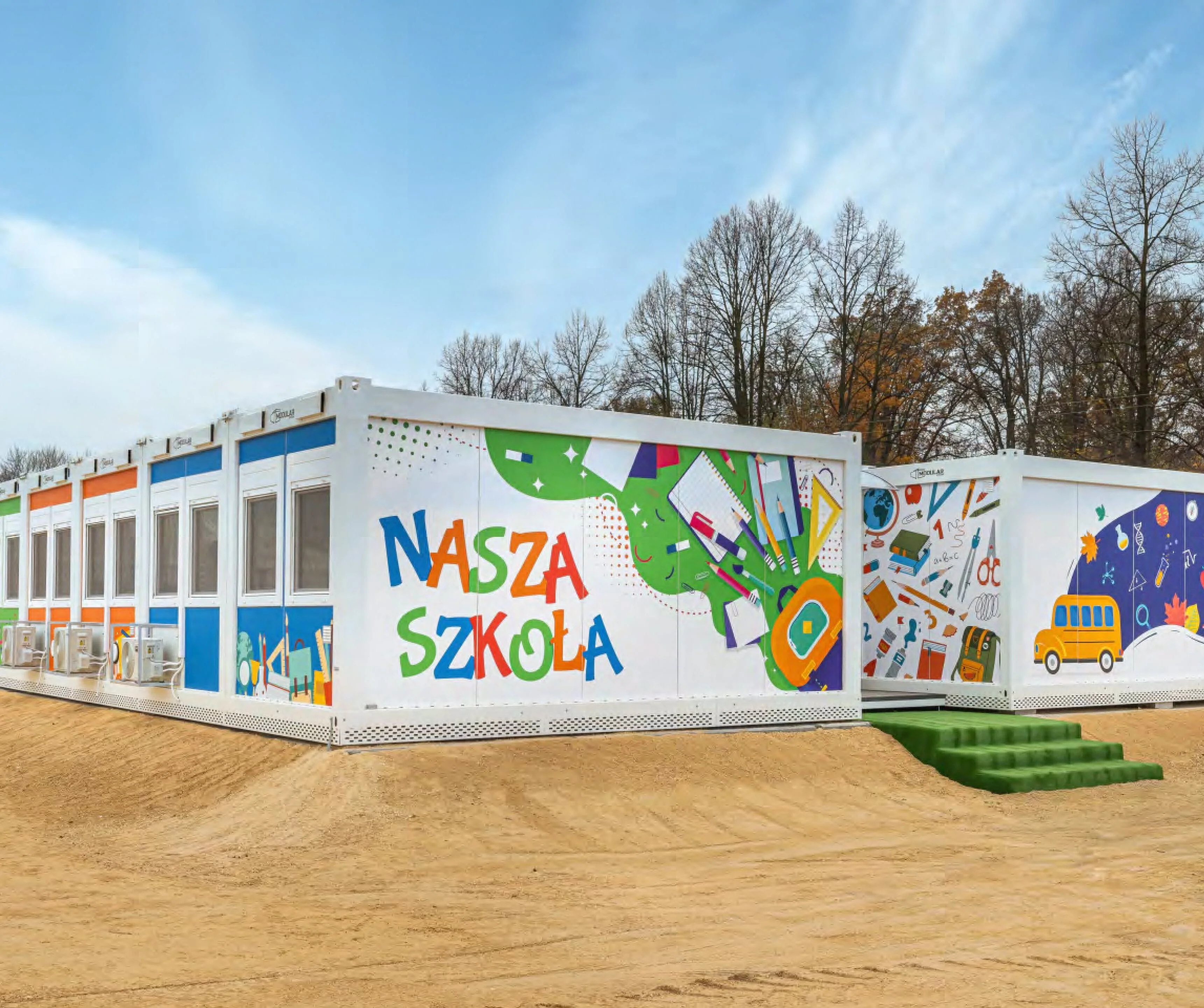 Modular School and Kindergarten - Professional modular construction project showcasing modern building techniques and sustainable architecture